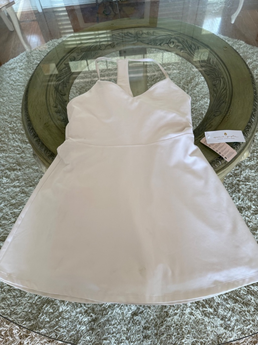 Spiritual Gangster Jet Active Mini Dress Ivory Size Medium NWT Yoga Athleisure - Picture 4 of 13